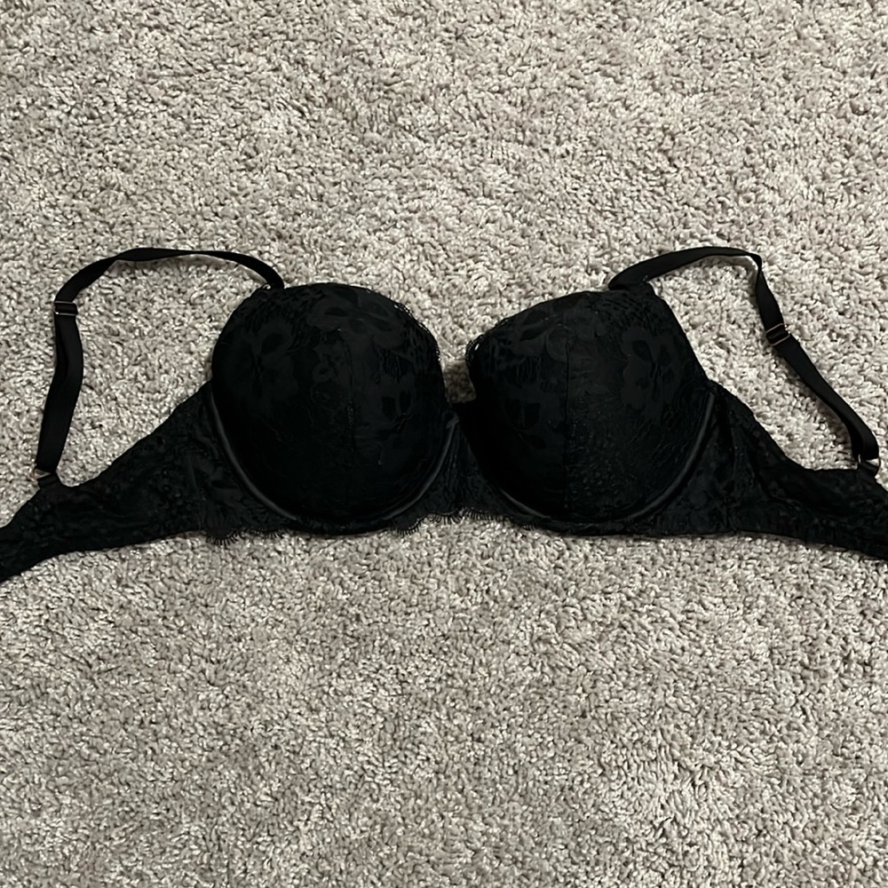 Victoria Secret Black floral lace bra
